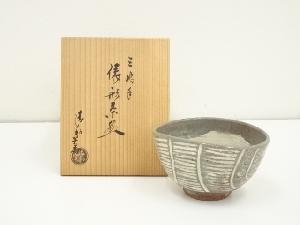 京焼　清和窯造　三嶋手俵形茶碗（共箱）